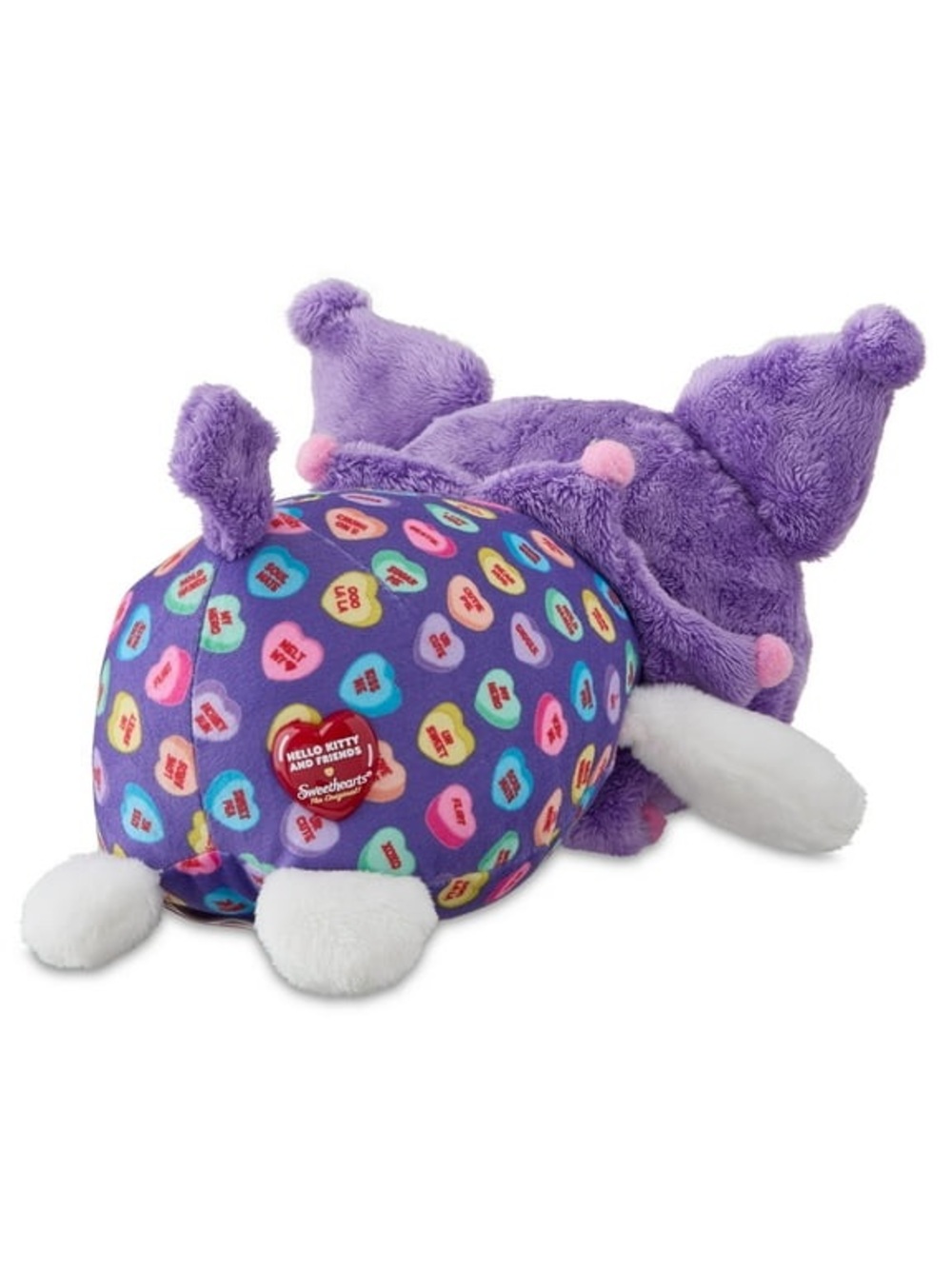 Sanrio Kuromi Plush - Purple with Pink, Teal & Yellow Heart Accents - Picture 3 of 3